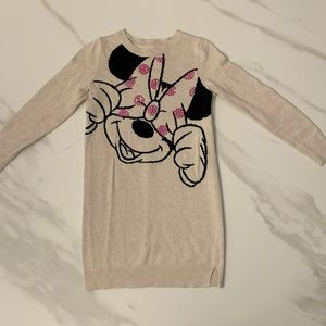 GAP Kids Disney Long Girls Minnie Mouse Sleeve Sweater Dress - Size L